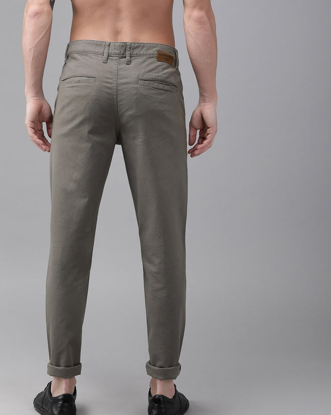 Roadster Men Grey Sustainable Chinos - MALL