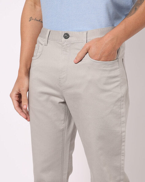 NETPLAY Men Tapered Fit Flat-Front Chinos - MALL