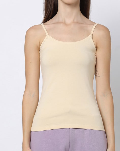 Beige Camisole with Adjustable Straps - MALL