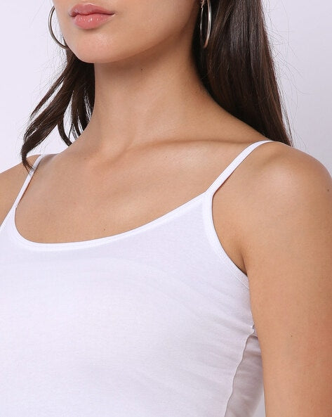 White Camisole with Adjustable Straps - MALL