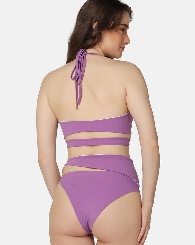 Da Intimo Cut Out-detail Magenta Swim Bikini Set - MALL