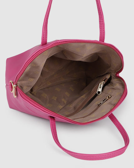 Baggit Pink Structured Handheld Bag - MALL