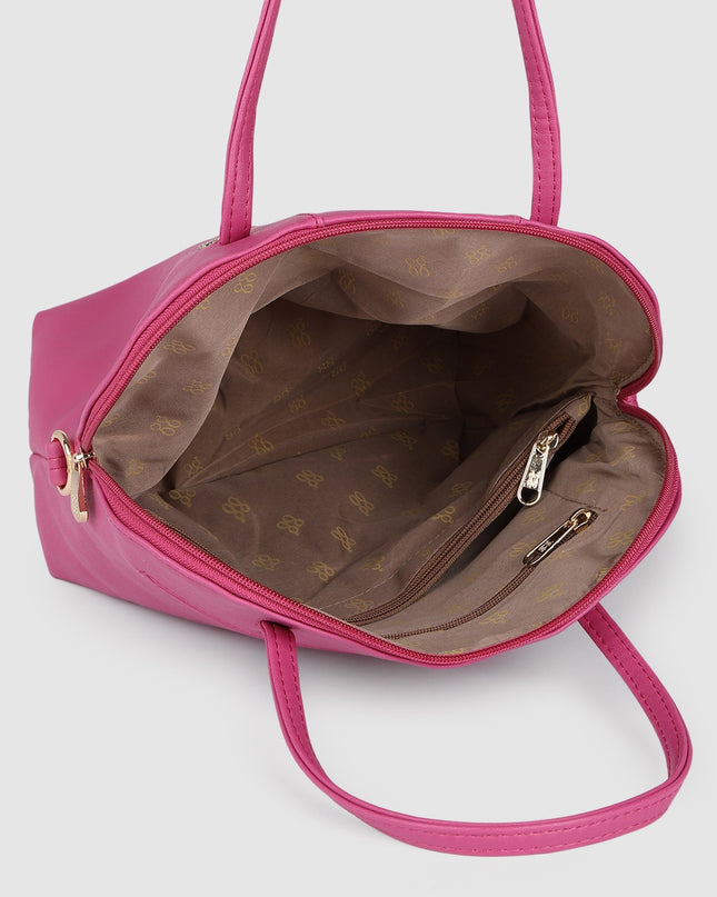 Baggit Pink Structured Handheld Bag - MALL