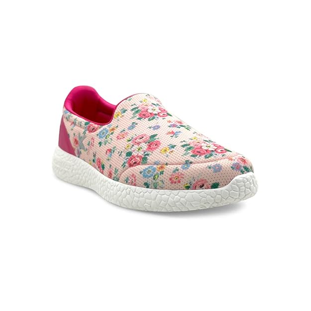 KazarMax Women Lightweight Casual Slip-On Walking Peach Sneaker - MALL