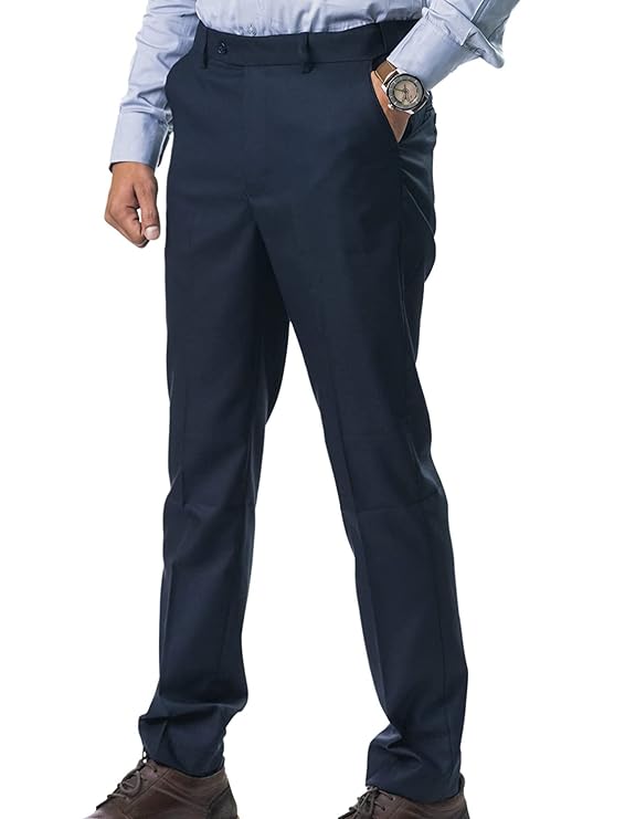 Jack and Jini Mens Formal Stretchable Regular Fit Trousers - MALL