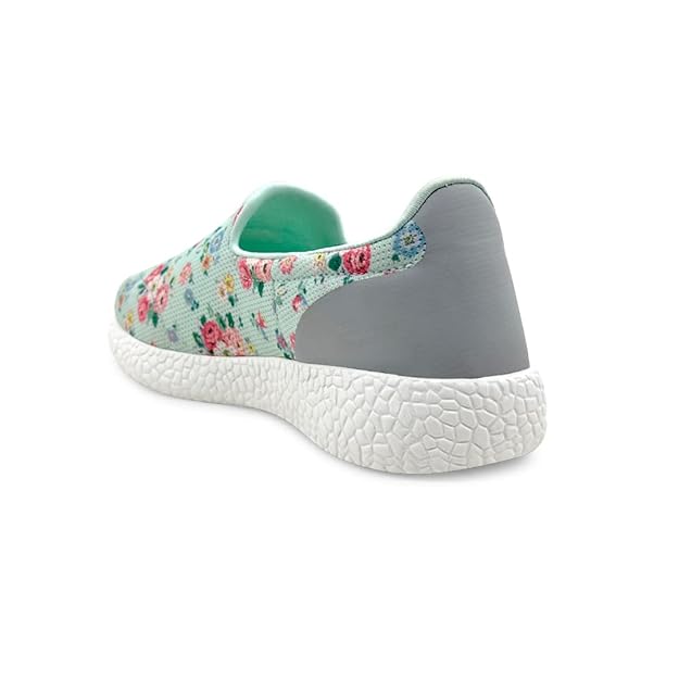 KazarMax Women Lightweight Casual Slip-On Walking Sea Green Sneaker - MALL