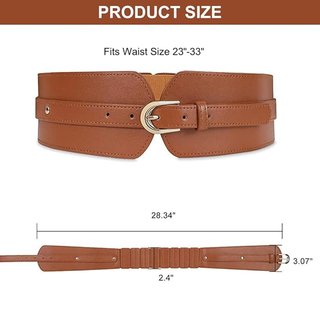 PALAY® Fashion PU Width Belt - MALL