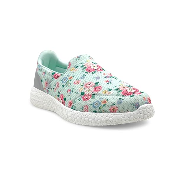 KazarMax Women Lightweight Casual Slip-On Walking Sea Green Sneaker - MALL