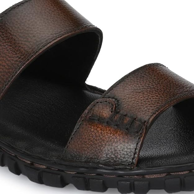 Men's Original Brown Leather Sandals - MALL