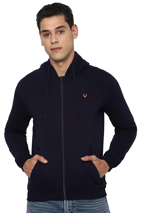 Allen Solly Men's Cotton Hooded Neck Sweatshirt - MALL