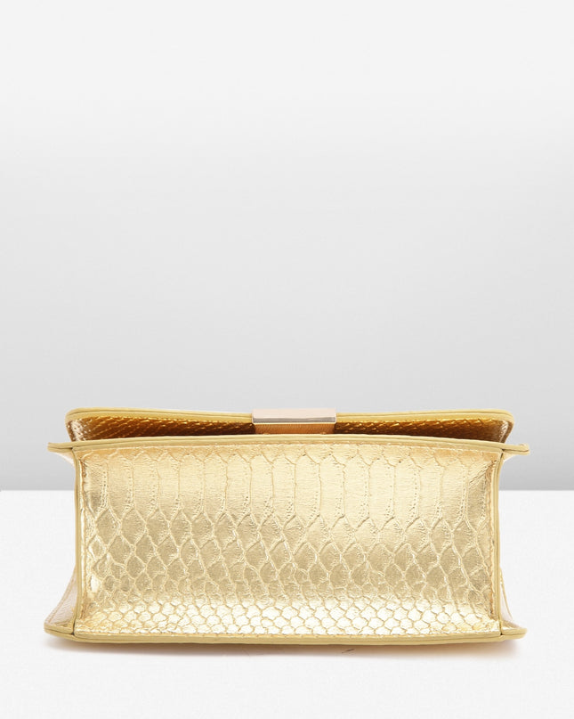 Lino Perros Snake Skin Textured Structured Sling Bag - MALL