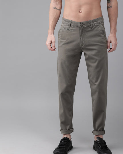 Roadster Men Grey Sustainable Chinos - MALL