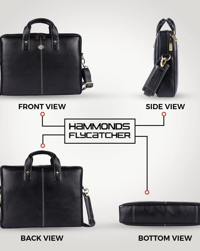 HAMMONDS FLYCATCHER Genuine Leather Laptop Bag for Men - MALL