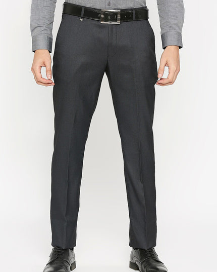 Solemio Men Mid-Rise Plain Formal Trousers - MALL