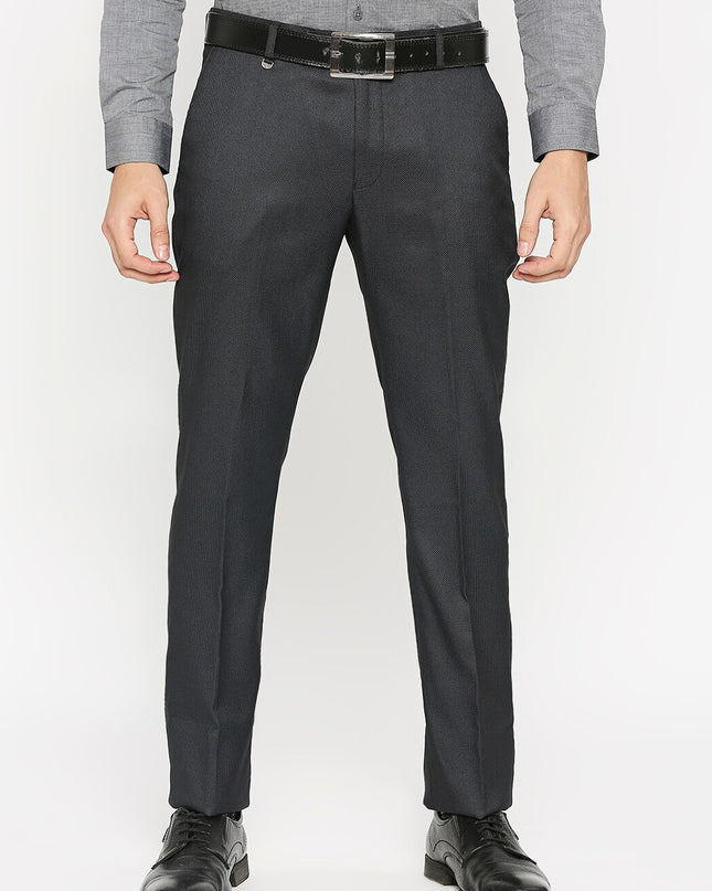 Solemio Men Mid-Rise Plain Formal Trousers - MALL