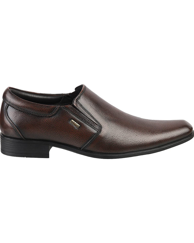 Brown Men's Leather Moccasin - MALL