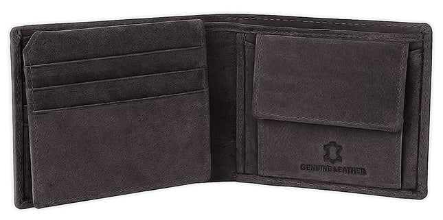 WildHorn Grey Leather Men's Wallet - MALL