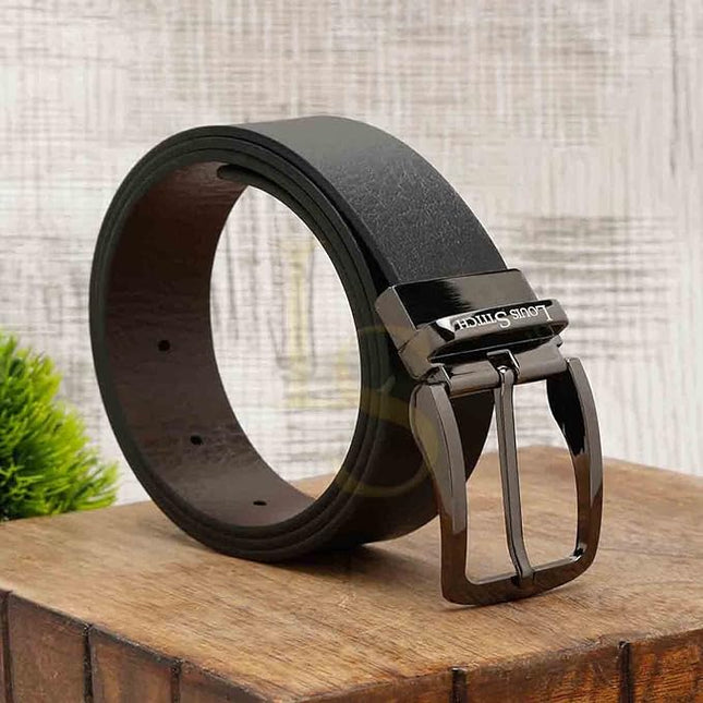 LOUIS STITCH Men's Italian Leather Reversible Belt - MALL