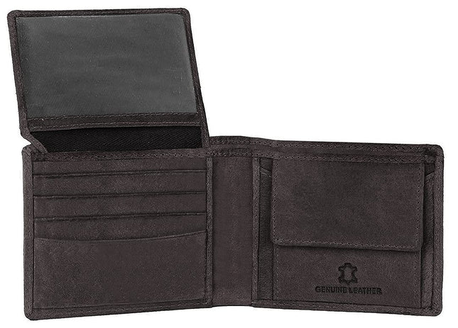 WildHorn Grey Leather Men's Wallet - MALL