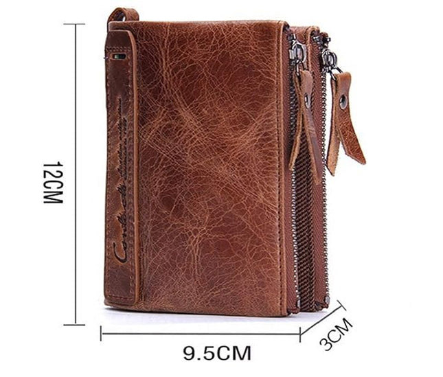 Contacts Men's Genuine Leather Wallet - MALL