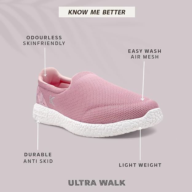 KazarMax Women Lightweight Casual Slip-On Walking Pink Sneaker - MALL