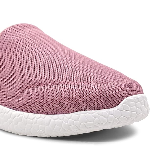 KazarMax Women Lightweight Casual Slip-On Walking Pink Sneaker - MALL