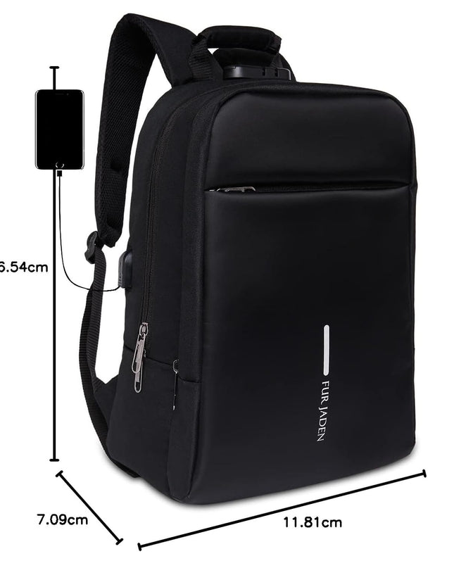 Anti Theft Number Lock Backpack Bag with 15.6 Inch Laptop Compartment, USB Charging Port & Organizer Pocket for Men Women Boys Girls