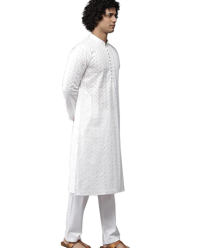 See Designs Men's Cotton Blend Kurta Pyjama Set - MALL