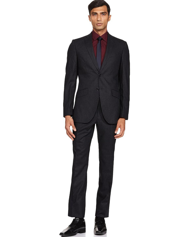 Raymond Men's Wool SB2 BTN Notch Lapel Floating Suit-1 Dress Set - MALL