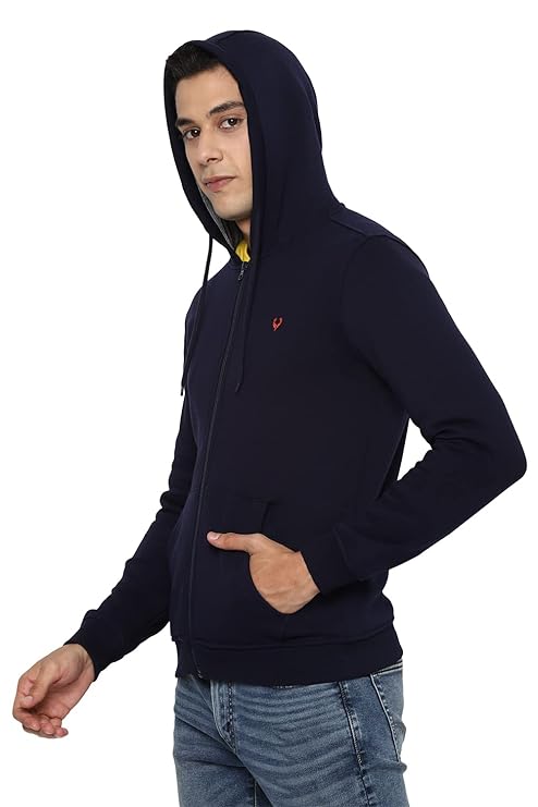 Allen Solly Men's Cotton Hooded Neck Sweatshirt - MALL