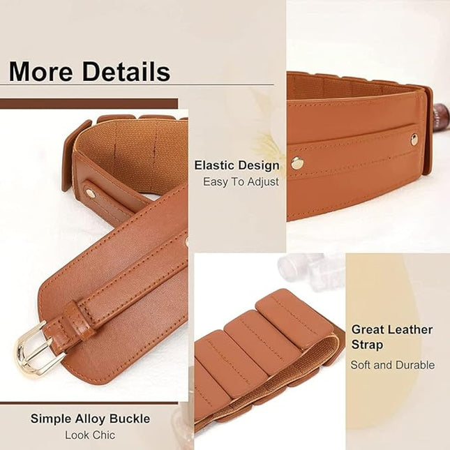 PALAY® Fashion PU Width Belt - MALL