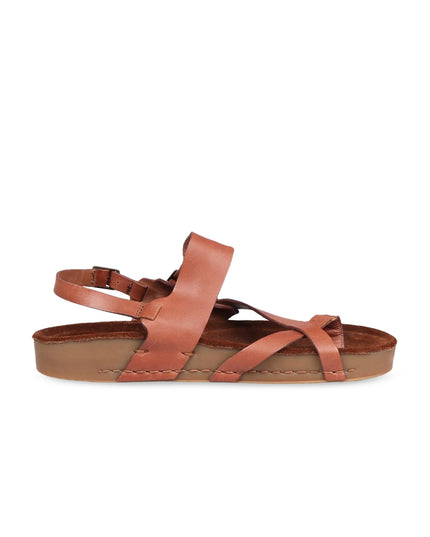 Hidesign PORT BLAIR Leather One Toe Flats With Buckle Closure - MALL