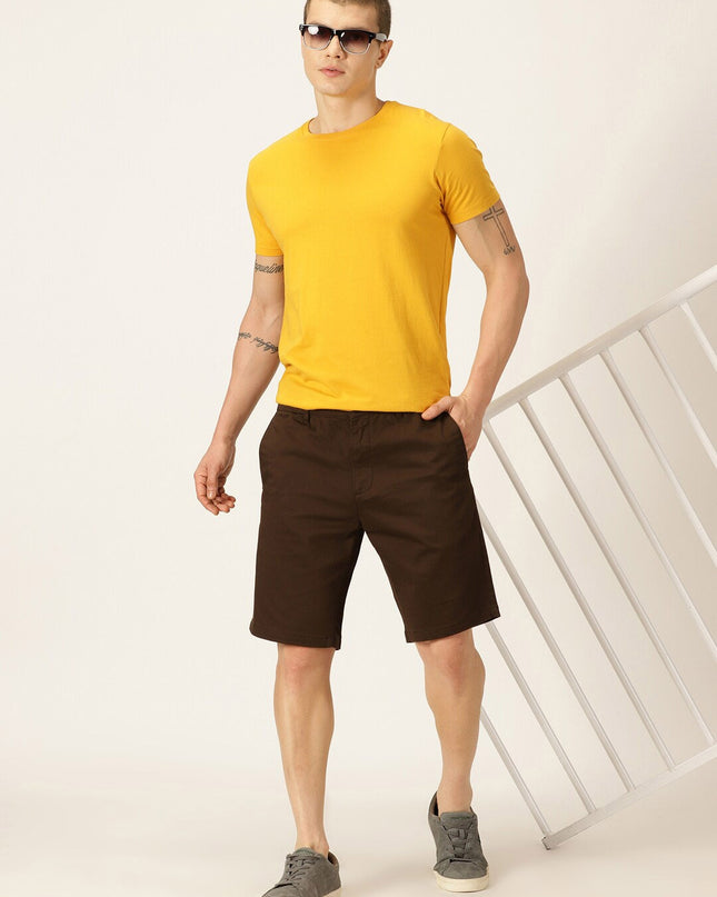 Mast & Harbour Men Mid-Rise Cotton Regular Shorts - MALL