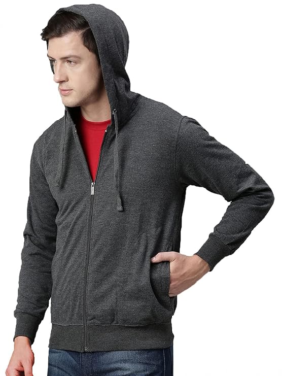 ADBUCKS Winter Wear Sweatshirt Hoodie with Zipper Cotton Fleece Jacket for Men's - MALL