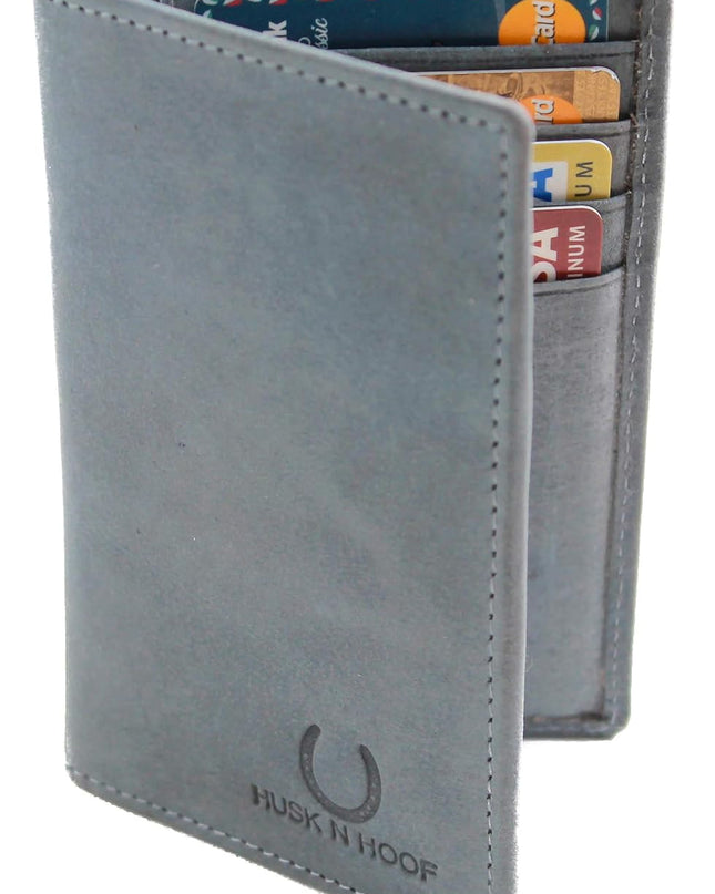 Husk N Hoof RFID Protected Unisex Leather Credit Card Holder Wallet - MALL