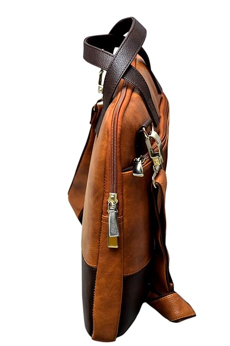 U.S CRAFT Premium 15.6 Inch Vegan Leather Laptop Bag - MALL