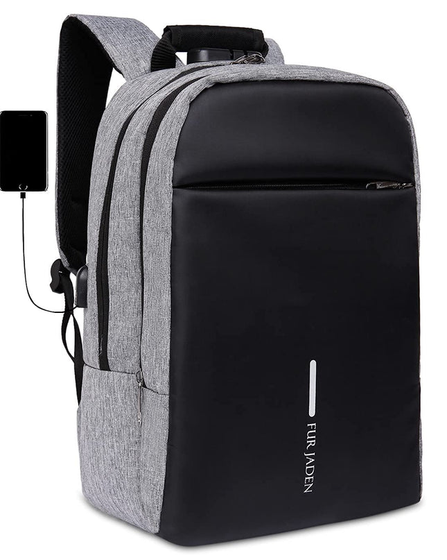 Anti Theft Number Lock Backpack Bag with 15.6 Inch Laptop Compartment, USB Charging Port & Organizer Pocket for Men Women Boys Girls