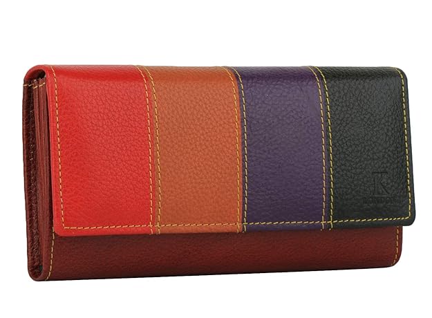 K london Women Multicolor Genuine Leather Wallet - MALL