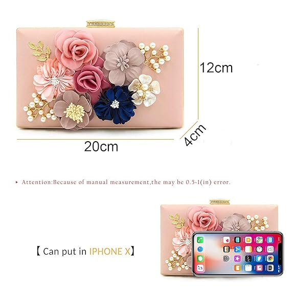 INOVERA (LABEL) Women Floral Evening Clutch Rose Gold - MALL