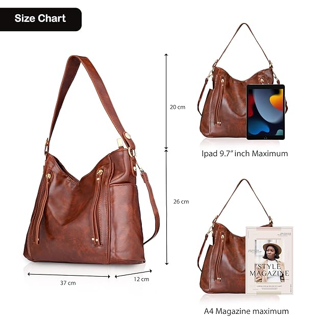 HUGGI Purse for women Leather material handbag - MALL