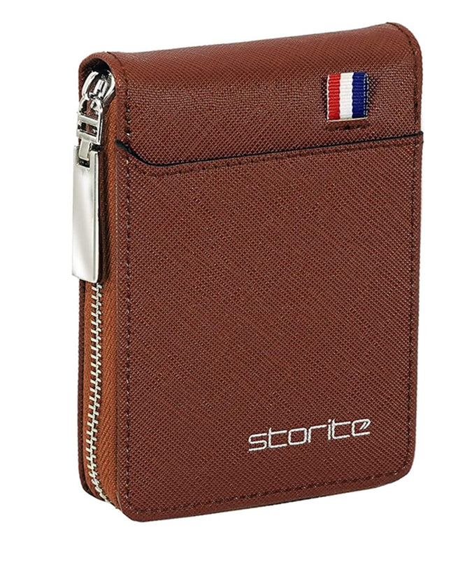 Storite PU Leather 9 Slot Vertical Credit Debit Card Purse - MALL