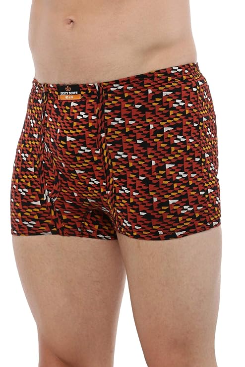 Dixcy Scott Men's Printed Trunk with 100% Combed Cotton (Pack of 3) - MALL