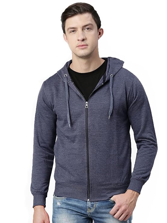 ADBUCKS Winter Wear Sweatshirt Hoodie with Zipper Cotton Fleece Jacket for Men's - MALL