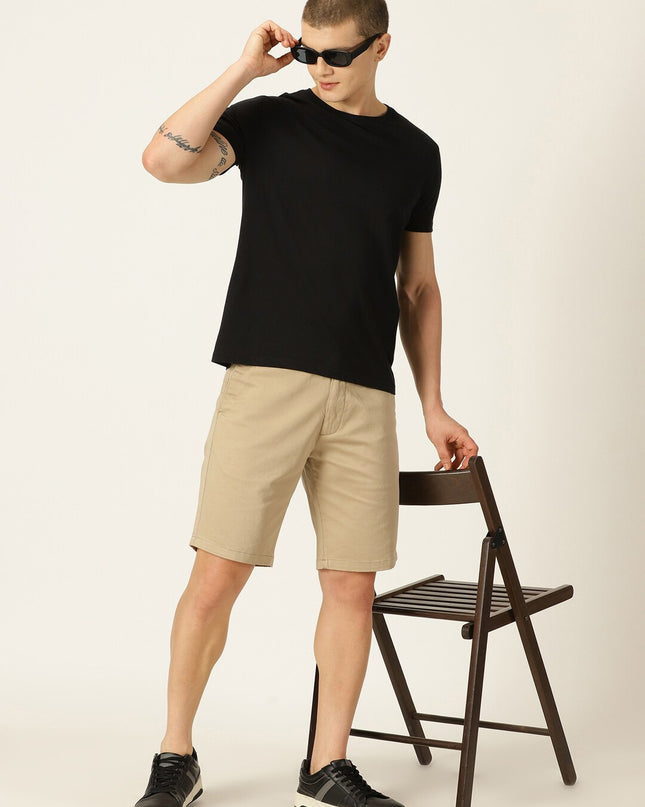 Mast & Harbour Men Mid-Rise Cotton Regular Shorts - MALL