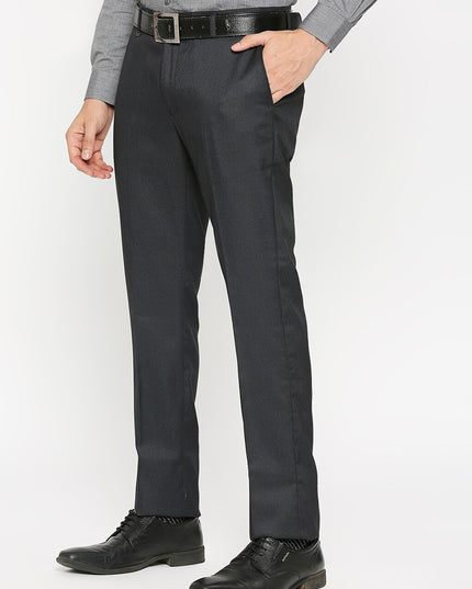 Solemio Men Mid-Rise Plain Formal Trousers - MALL