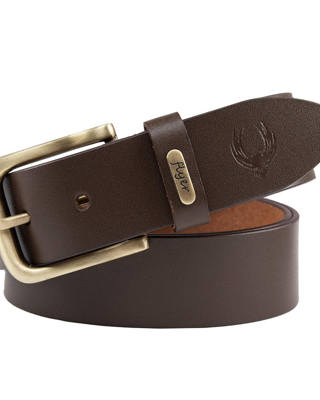 Flyer Men's Leather belt (Formal/Casual) - MALL