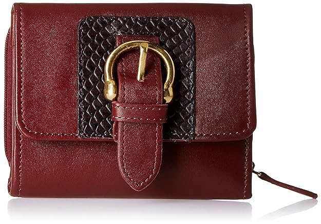 Hidesign Red Leather Women Wallet - MALL