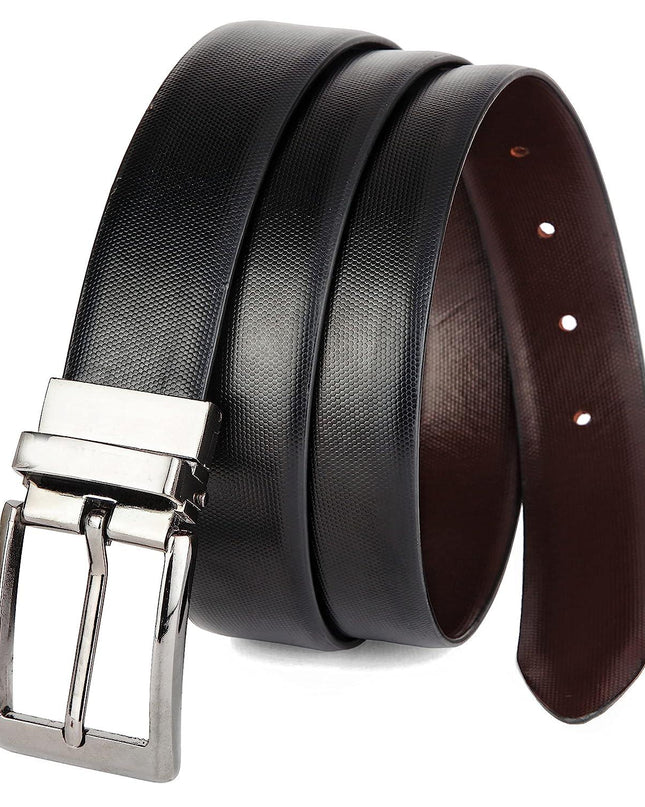 WildHorn Reversible Formal Leather Belt for Men I Durable Buckle I Heavy Duty