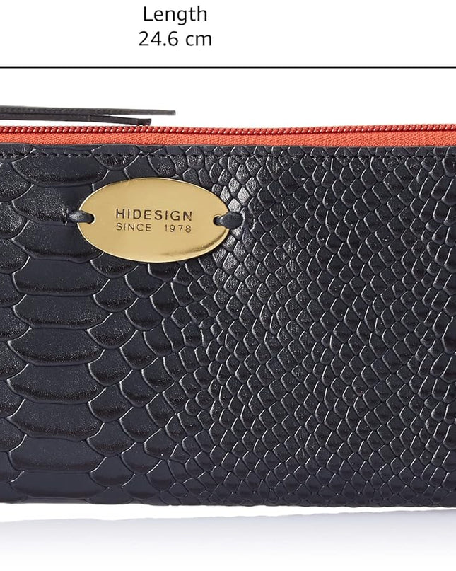 Hidesign Blue Leather Women wallet - MALL