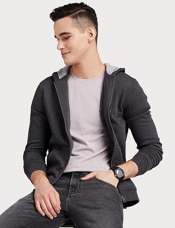 Allen Solly Men's Cotton Hooded Neck Sweatshirt - MALL